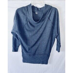 We The Free‎ Womens Small Long Sleeve Relaxed Funnel Neck Gray Sweatshirt Top